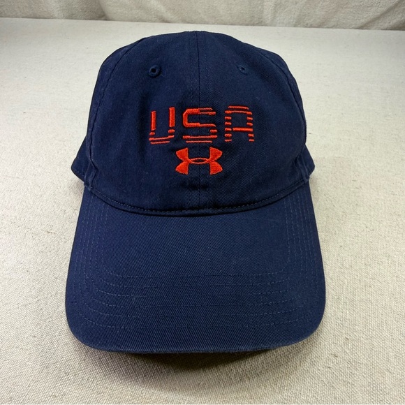 Under Armour Other - Under Armour Dark Blue Cap with Red USA Logo